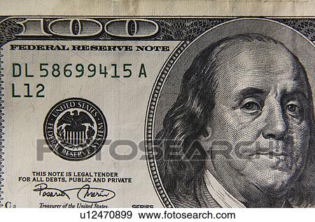 Stock Photo - One hundred dollar bill. Fotosearch