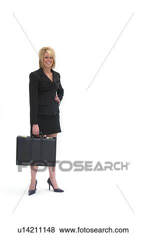 Businesswoman holding briefcase View Large Photo Image Stock Photo - Businesswoman holding briefcase. Fotosearch