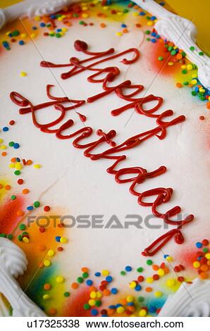 Birthday cake View Large Photo Image Stock Photo - Birthday cake. Fotosearch
