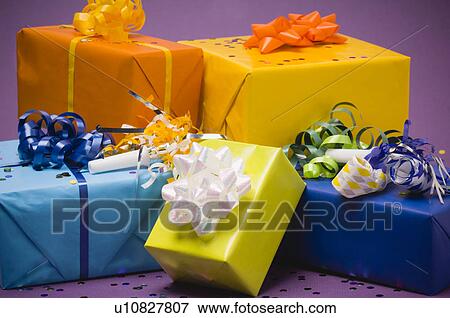 Wrapped gifts View Large Photo Image Stock Photo - Wrapped gifts. Fotosearch