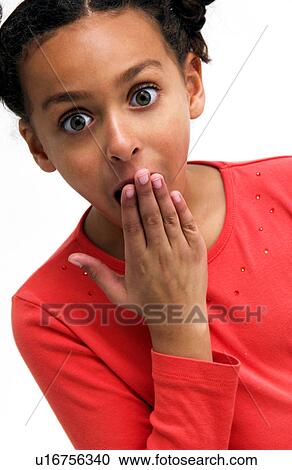 Stock Image - African American girl. Fotosearch