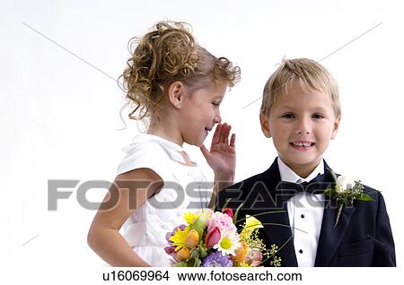 Ring bearer and flower girl View Large Photo Image Picture - Ring bearer and flower girl. Fotosearch