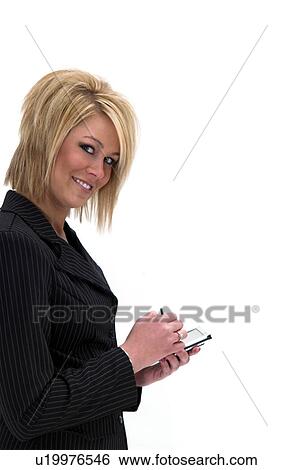 Businesswoman with PDA View Large Photo Image Stock Photograph - Businesswoman with PDA. Fotosearch