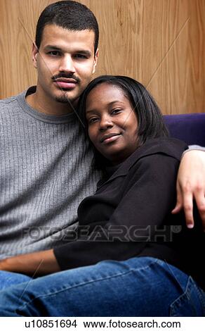 Picture - African American couple portrait. Fotosearch
