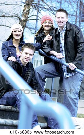 Stock Photography - Group of young adults. Fotosearch