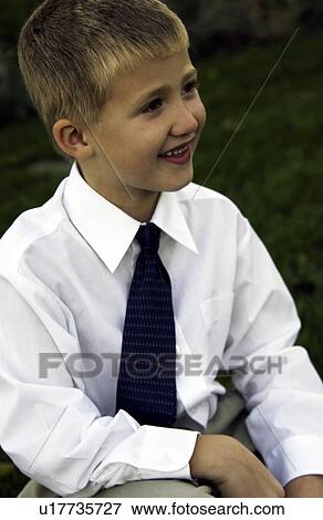 Stock Photo - Boy dressed up. Fotosearch