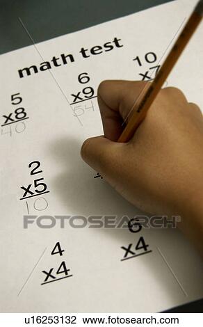 Child taking math test View Large Photo Image Stock Image - Child taking math test. Fotosearch