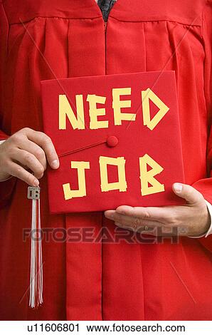 Stock Image - Graduate in need of a job. Fotosearch