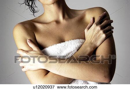 Stock Photo - Woman in towel. Fotosearch