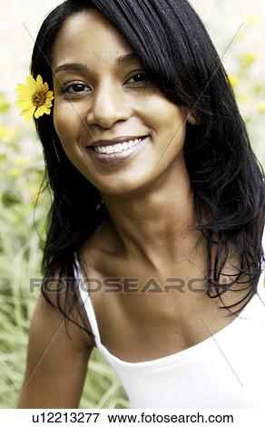 Stock Photo - African American woman. Fotosearch