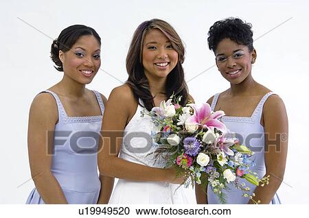 Bride Maid of Honor bridesmaid with bouquet View Large Photo Image Stock Image - Bride Maid of Honor bridesmaid with bouquet. Fotosearch