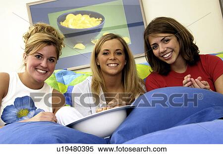 Stock Photography - Girls hanging out together. Fotosearch