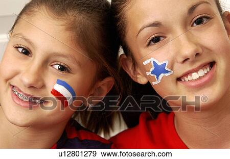 Patriotic friends View Large Photo Image Stock Photo - Patriotic friends. Fotosearch