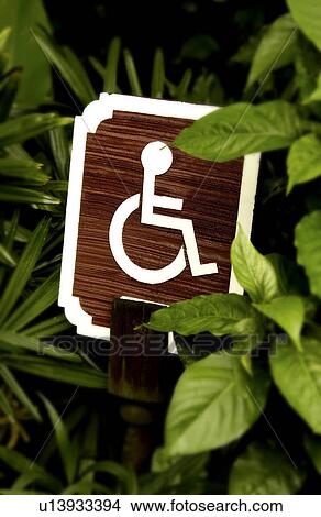 Picture - Handicapped sign. Fotosearch