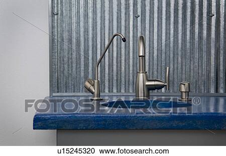 Stock Image - Cabinets and sink. Fotosearch