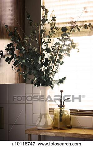 Stock Photo - Greenery in vase. Fotosearch
