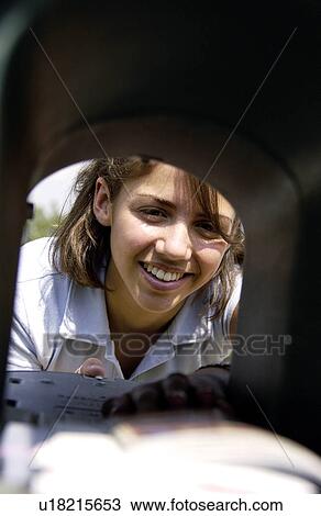 Woman getting mail from mailbox View Large Photo Image Stock Image - Woman getting mail from mailbox. Fotosearch