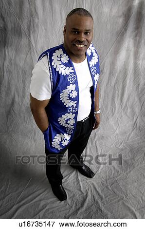 Stock Photo - Man dressed for Kwanzaa. Fotosearch