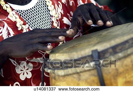 Stock Photo - Man playing the drums. Fotosearch