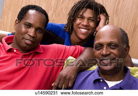 Stock Image - Father and sons. Fotosearch