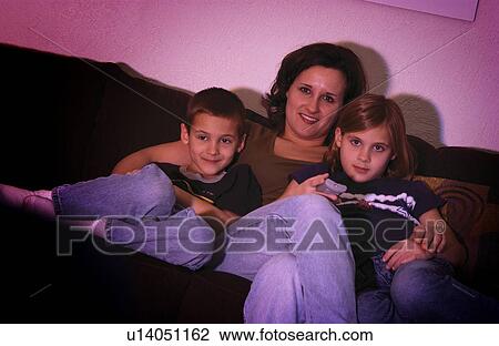 Stock Image - Mother and kids. Fotosearch