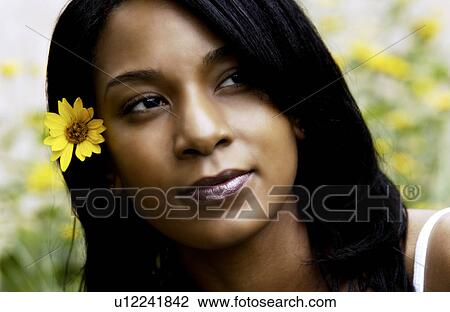 Stock Image - African American woman. Fotosearch