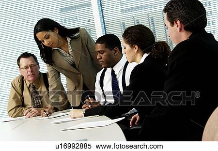Stock Photography - Business meeting. Fotosearch