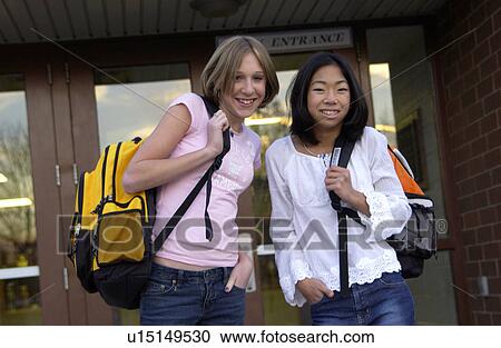 Stock Image - Teenage girls. Fotosearch