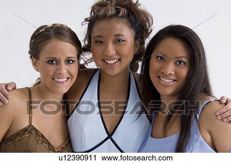 Young women in formal dress View Large Photo Image Stock Image - Young women in formal dress. Fotosearch