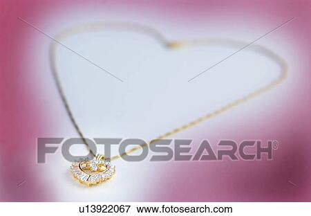 Stock Photo - Heart necklace. Fotosearch