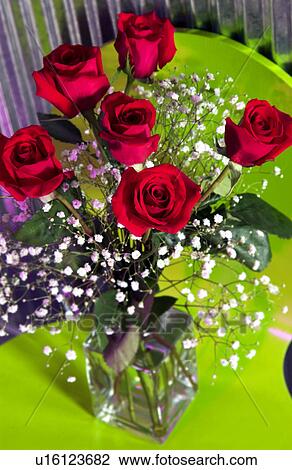Stock Image - Red roses bouquet. Fotosearch