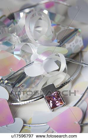 Silver necklace View Large Photo Image Stock Photo - Silver necklace. Fotosearch
