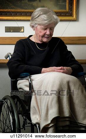 Senior woman in wheelchair View Large Photo Image Picture - Senior woman in wheelchair. Fotosearch