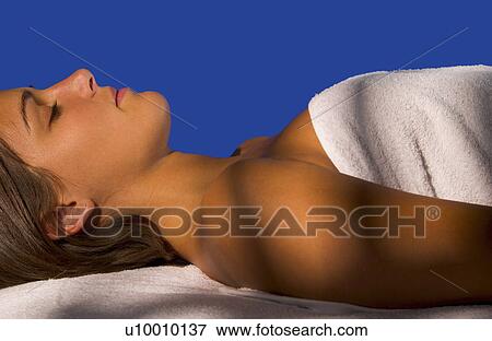 Woman at a spa View Large Photo Image Stock Photo - Woman at a spa. Fotosearch
