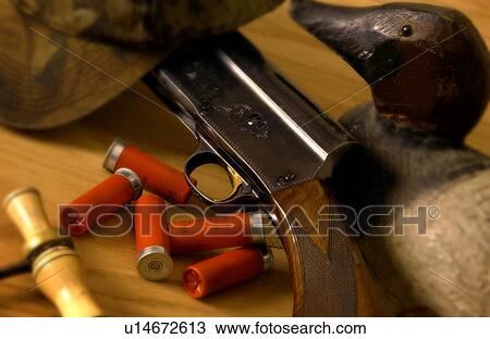 Stock Image - Close up of a shotgun. Fotosearch