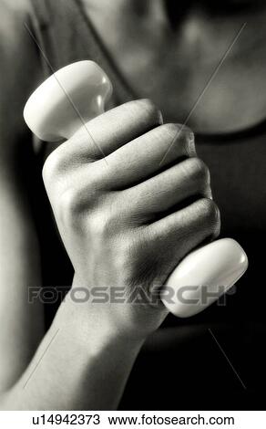Woman lifting weights View Large Photo Image Stock Image - Woman lifting weights. Fotosearch