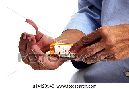 Stock Photo - Woman taking pills. Fotosearch