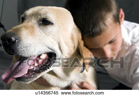 Boy with dog View Large Photo Image Stock Photography - Boy with dog. Fotosearch