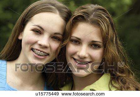 Two teen girls View Large Photo Image Stock Photo - Two teen girls. Fotosearch