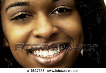 African American woman smiling View Large Photo Image Stock Photo - African American woman smiling. Fotosearch