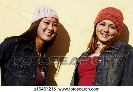 Stock Photography - Two teen girls. Fotosearch