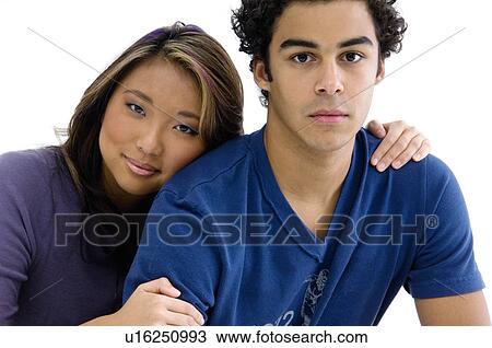 Stock Image - Young couple portrait. Fotosearch