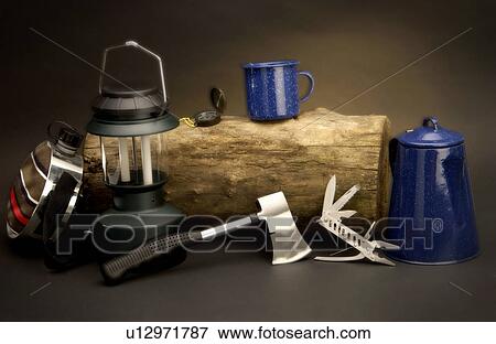 Camping equipment View Large Photo Image Stock Photo - Camping equipment. Fotosearch