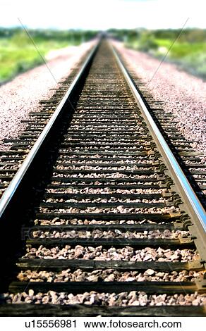Stock Image - Train tracks. Fotosearch
