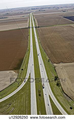 Aerial view of road View Large Photo Image Stock Image - Aerial view of road. Fotosearch