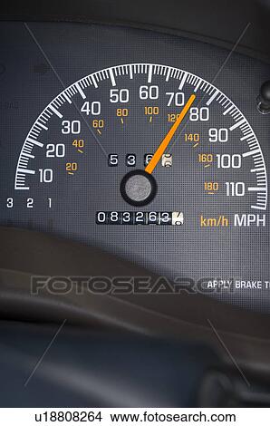 Picture - Automobile speedometer. Fotosearch