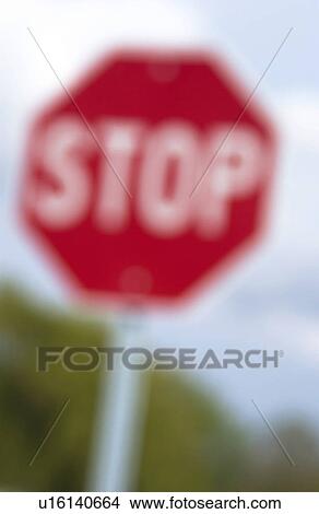 Blurry stop sign View Large Photo Image Picture - Blurry stop sign. Fotosearch