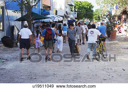 Stock Photo - Crowd at outdoor market. Fotosearch