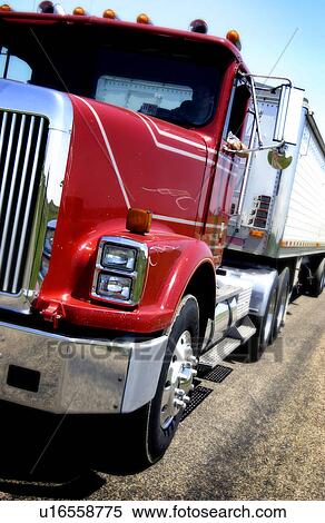 Semi on road View Large Photo Image Stock Photography - Semi on road. Fotosearch