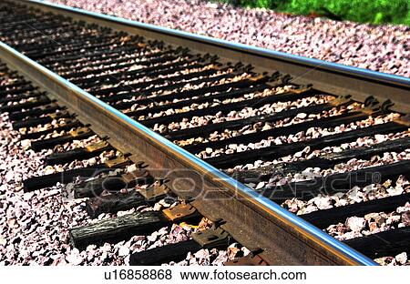 Train tracks View Large Photo Image Stock Photo - Train tracks. Fotosearch